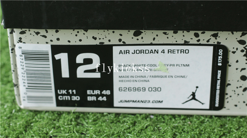 Authentic Air Jordan IV 4 Stealth Fear Oreo